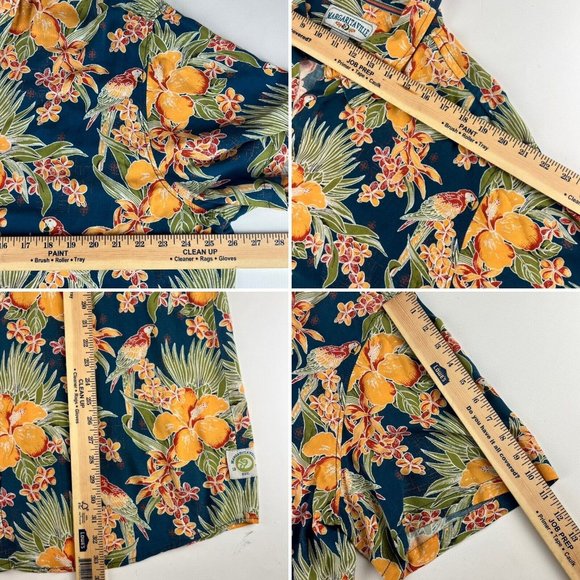 Margaritaville Hawaiian Sz XXL Floral Parrot Button Up Casual Shirt Camp beach - Picture 10 of 10